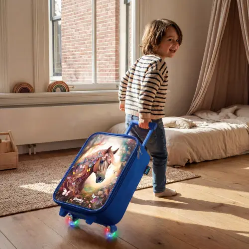 Vlindermerrie Kinderkoffer - Blauw klein -sfeer1