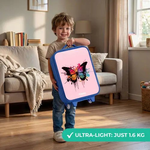 Vlinderverf Kinderkoffer - Blauw klein -sfeer2_EN