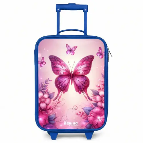 Vlindervallei Kinderkoffer - Blauw klein -3d