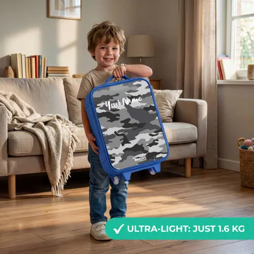 Camogrijs Kinderkoffer - Blauw klein -sfeer2_EN