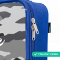 Camogrijs Kinderkoffer - Blauw klein -rits_EN