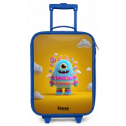 Snoep - Monster - Regenboog Kinderkoffer - Blauw klein -zz3dotto