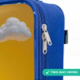Snoep - Monster - Regenboog Kinderkoffer - Blauw klein -rits_EN