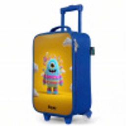 Snoep - Monster - Regenboog Kinderkoffer - Blauw klein -productfoto_schuin