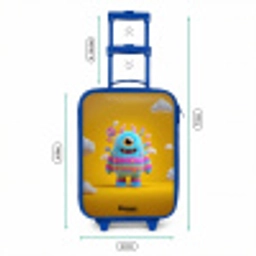 Snoep - Monster - Regenboog Kinderkoffer - Blauw klein -productfoto_formaten