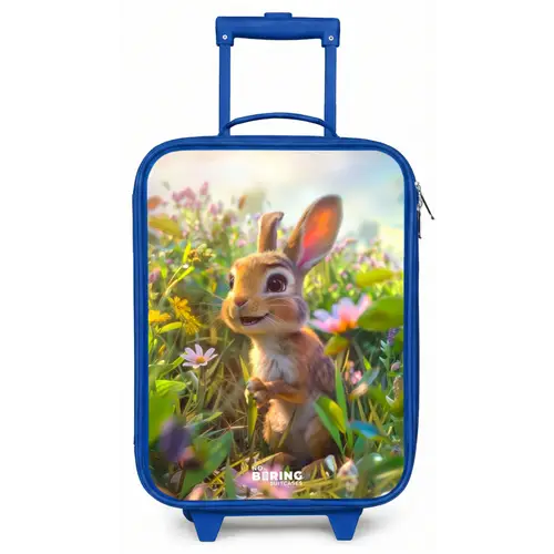 Kareltje konijn Kinderkoffer - Blauw klein -zz3dotto