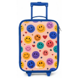 Vrolijk Smiley-patroon Kinderkoffer - Blauw klein -zz3dotto