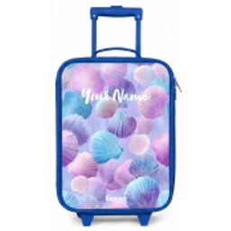 Gekleurde schelpen op een paarse achtergrond Kinderkoffer - Blauw klein -zz3dotto
