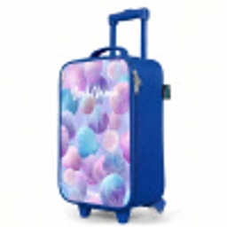 Gekleurde schelpen op een paarse achtergrond Kinderkoffer - Blauw klein -productfoto_schuin
