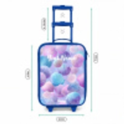 Gekleurde schelpen op een paarse achtergrond Kinderkoffer - Blauw klein -productfoto_formaten