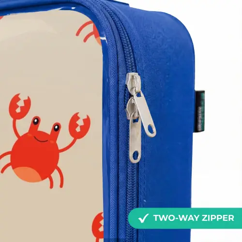 Krabbenkwestie Kinderkoffer - Blauw klein -rits_EN