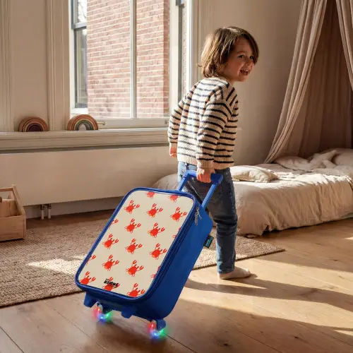 Krabbenkwestie Kinderkoffer - Blauw klein -sfeer1
