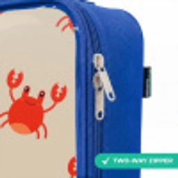 Krabbenkwestie Kinderkoffer - Blauw klein -rits_EN