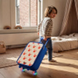 Krabbenkwestie Kinderkoffer - Blauw klein -sfeer1