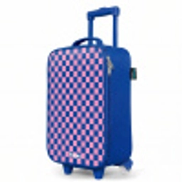 Blokjes - Blauw - Roze Kinderkoffer - Blauw klein -productfoto_schuin