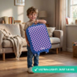 Blokjes - Blauw - Roze Kinderkoffer - Blauw klein -sfeer2_EN