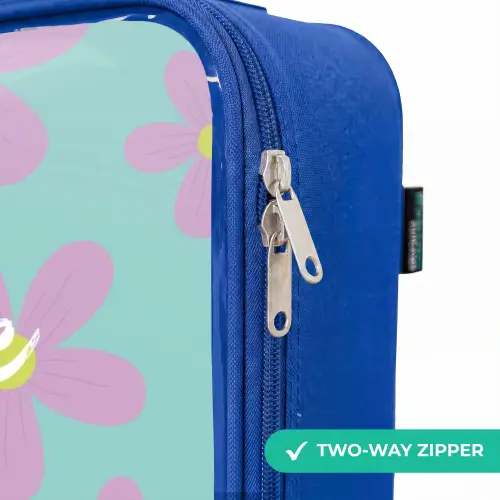 Madeliefjesmania mint Kinderkoffer - Blauw klein -rits_EN