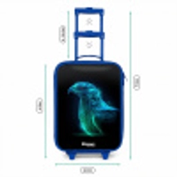 Digitale adelaar in profiel Kinderkoffer - Blauw klein -productfoto_formaten