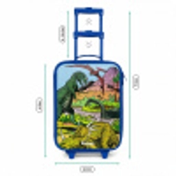 Dino's bij een vulkaan Kinderkoffer - Blauw klein -productfoto_formaten