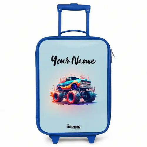 Fierce Wheels Kinderkoffer - Blauw klein -3d
