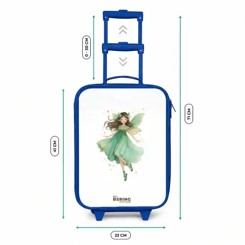 Zwevende groene elf Kinderkoffer - Blauw klein -productfoto_formaten