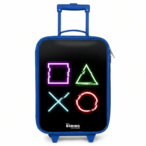 Knoppen van een gameconsole Kinderkoffer - Blauw klein -3d