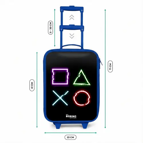 Knoppen van een gameconsole Kinderkoffer - Blauw klein -productfoto_formaten