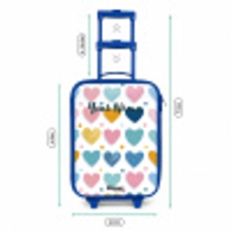 Hartenpatroon Kinderkoffer - Blauw klein -productfoto_formaten