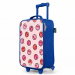 Hartje - Smiley - Patroon Kinderkoffer - Blauw klein -productfoto_schuin