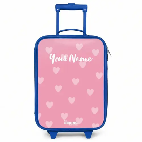 Hartjesritme Kinderkoffer - Blauw klein -3d