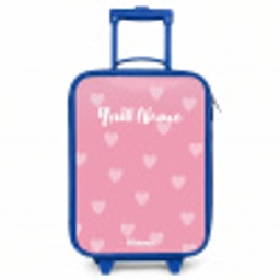 Hartjesritme Kinderkoffer - Blauw klein -3d