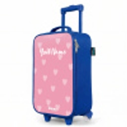 Hartjesritme Kinderkoffer - Blauw klein -productfoto_schuin