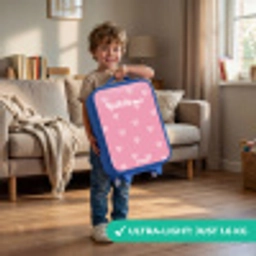 Hartjesritme Kinderkoffer - Blauw klein -sfeer2_EN