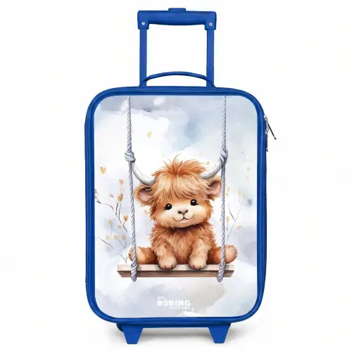 Hennie hooglander Kinderkoffer - Blauw klein -3d