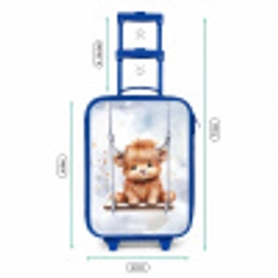 Hennie hooglander Kinderkoffer - Blauw klein -productfoto_formaten