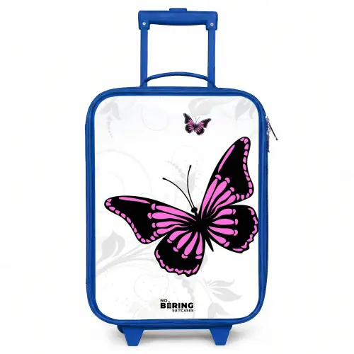 Magenta monarch Kinderkoffer - Blauw klein -3d