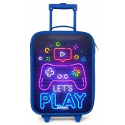 Neoncontroller tegen een bakstenen muur Kinderkoffer - Blauw klein -zz3dotto