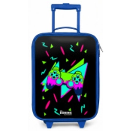 Neon controller op zwart Kinderkoffer - Blauw klein -zz3dotto