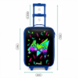 Neon controller op zwart Kinderkoffer - Blauw klein -productfoto_formaten