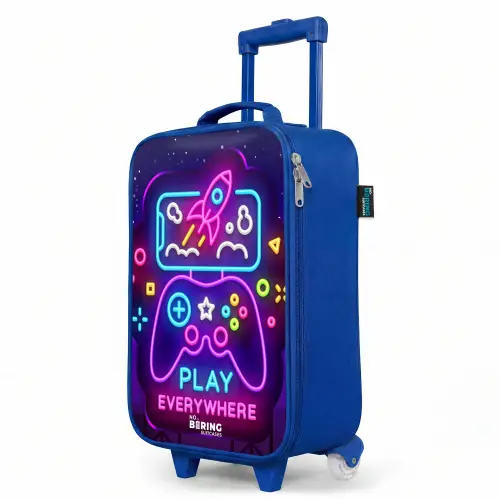Neonbord met controller Kinderkoffer - Blauw klein -productfoto_schuin