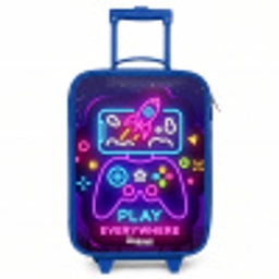Neonbord met controller Kinderkoffer - Blauw klein -3d