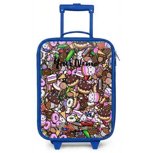 Overvol patroon met lekkernijen Kinderkoffer - Blauw klein -zz3dotto