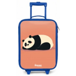 Panda - Slapen - Oranje Kinderkoffer - Blauw klein -zz3dotto