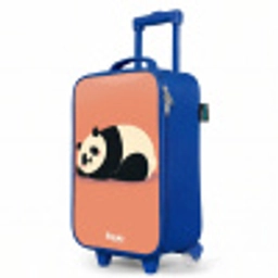 Panda - Slapen - Oranje Kinderkoffer - Blauw klein -productfoto_schuin