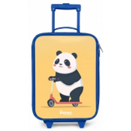 Panda - Step - Geel Kinderkoffer - Blauw klein -zz3dotto