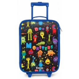 Patroon van monsters Kinderkoffer - Blauw klein -zz3dotto