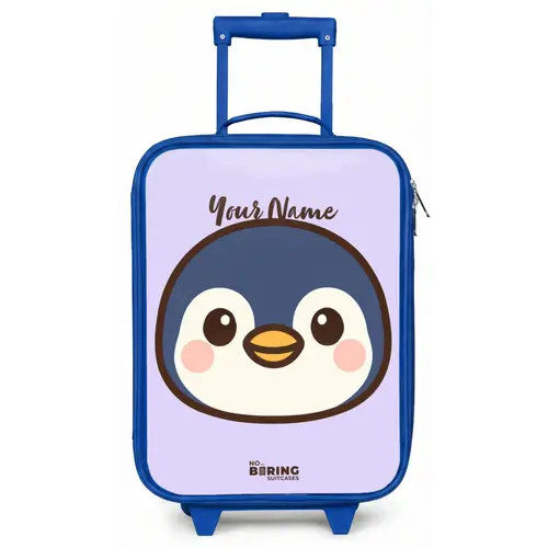 Pinguïn Kinderkoffer - Blauw klein -zz3dotto
