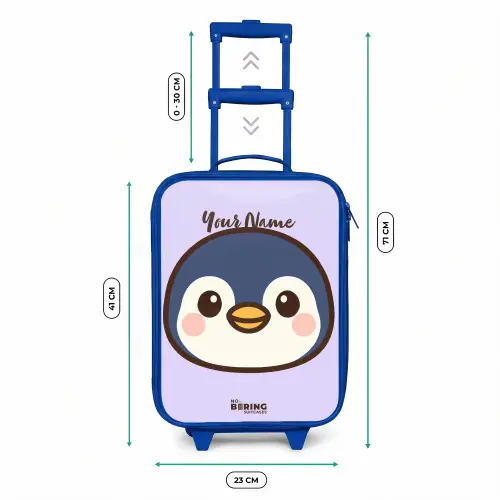 Pinguïn Kinderkoffer - Blauw klein -productfoto_formaten