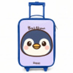 Pinguïn Kinderkoffer - Blauw klein -3d