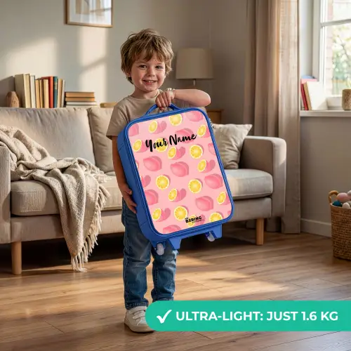 Pink limoncello Kinderkoffer - Blauw klein -sfeer2_EN